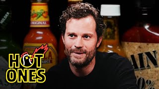 Jamie Dornan Gets Punched in the Face by Spicy Wings  Hot Ones [upl. by Adnalu]