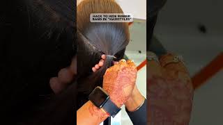 Hack to hide rubber band in hairstyle hairstyle hairhack [upl. by Meehar422]