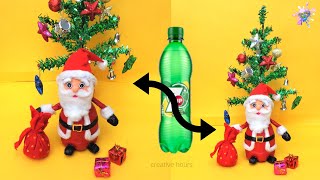 DIY How to make Santa Claus at home Easy Newspaper Craft for Christmas [upl. by Naejarual]