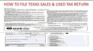 How to file Texas Sales and Use Tax Return via website Comptroller of Public Accounts [upl. by Aronal]