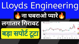 भारी गिरावट⏬ Lloyds steel stock latest news  Lloyd engineering works Ltd share latest news [upl. by Llecram]