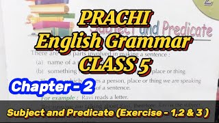 Prachi English Grammar Class 5 Subject and Predicate Solutions  Exercises 13 [upl. by Aliwt]