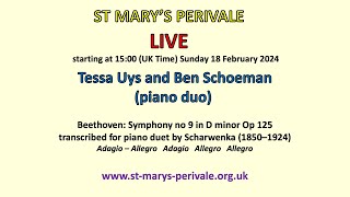 St Marys Perivale LIVE  Tessa Uys amp Ben Schoeman piano duo [upl. by Edward]