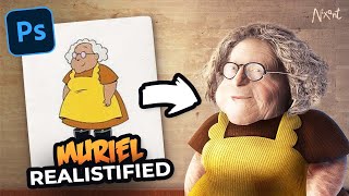 I Realistified quotMuriel Baggequot from quot Courage the Cowardly DogCartoon showquot like BennyProductions [upl. by Idac]