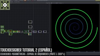 TouchDesigner Tutorial 2  Ecuaciones Paramétricas Espiral de Arquímedes Parte 1 CHOPs [upl. by Krug]