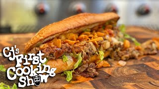 Frito Bandito Chopped Cheese  Blackstone Griddles [upl. by Eisserc876]