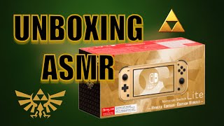 ASMR Unboxing Nintendo Switch Lite ZeldaHyrule Edition [upl. by Gaskin]