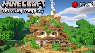 Minecraft Longplay LIVE With Commentary  Building a Cozy Cottage [upl. by Raphaela]