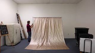 How to Setup a Sequin Photo Booth Backdrop [upl. by Hnoj919]