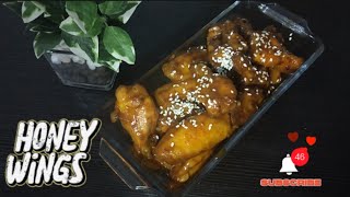 honey glazed chicken wings recipehow to make honey garlic chicken wingshoney bbq wingshot wings [upl. by Glantz]