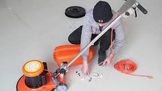 SANITMAX SM420AC MultiFunctional Floor Buffer Scrubber Unboxing and Installation Guide [upl. by Sellers195]