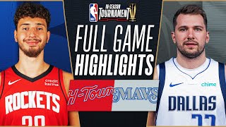 ROCKETS at MAVERICKS  NBA INSEASON TOURNAMENT 🏆  FULL GAME HIGHLIGHTS  November 28 2023 [upl. by Alema]