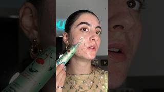 ERBORIAN CC RED CORRECT ON ACNE ❤️🥰 makeuptutorial acnepositivity makeupreview tintedsunscreen [upl. by Aderb]