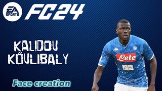 FC24 Kalidou Koulibaly PRO Clubs and CAREER MODE FACE CREATION [upl. by Aicilas]