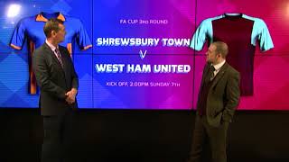 MATCH PREVIEW SHREWSBURY TOWN VS WEST HAM FA CUP [upl. by Ehcor639]