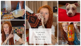 Vlogmas Day 5– shein try on and cooking with a new chicken wing marinade [upl. by Gottwald970]