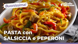 PASTA con PEPERONI e SALSICCIA un primo piatto delizioso dai sapori decisi 😋 [upl. by Ihculo]