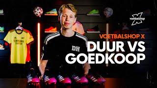 De verschillen  DURE vs GOEDKOPE voetbalschoenen  Review  Voetbalshopnl [upl. by Octavian115]