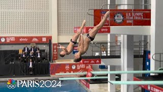 China PUSHED TO ITS LIMIT by Mexico in mens synchro 3m springboard final  Paris Olympics [upl. by Ahtreb61]