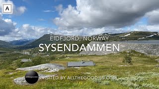 Norway Sysendammen huge dam and tourist attraction Eidfjord  Visited by allthegoodiescom [upl. by Clifton]