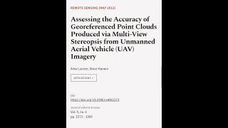 Assessing the Accuracy of Georeferenced Point Clouds Produced via MultiView Stereops  RTCLTV [upl. by Donaldson]