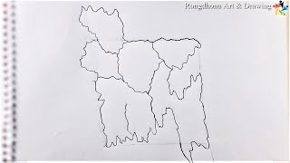 How to draw a Bangladeshi Map😍😍Easy Technique [upl. by Chow]