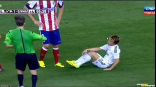 Luka Modrić Red Card Spanish Super Cup Final Vs Atletico 22 August 2014 [upl. by Kimberlyn195]