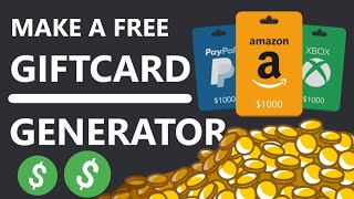 Make a Free Gift Card Generator Website [upl. by Adelind]