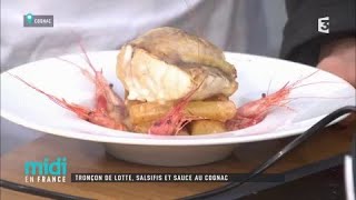 Tronçon de lotte salsifis et sauce au cognac [upl. by Llerrom]