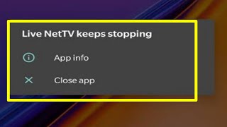Live net tv keeps stopping error  Live net tv not working on android  Live net tv keeps stopping [upl. by Atiroc664]