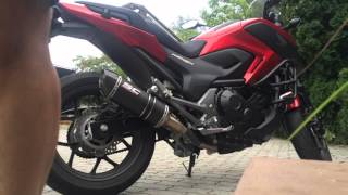 HONDA NC750X SC Project exhaust sound [upl. by Tenaj]