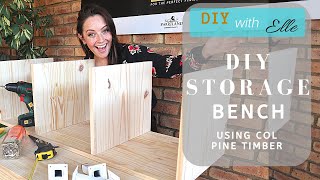 DIY with Elle DIY Storage Bench [upl. by Linden374]