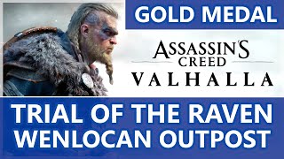 Wenlocan Outpost Raven Mastery Challenge Gold Medal  Assassins Creed Valhalla [upl. by Maryly]