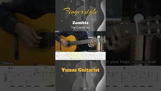 Zombie – The Cranberries  Fingerstyle Guitar Tutorial  TAB amp Lyrics fingerstyle [upl. by Vola]