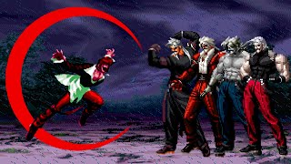 KOF Mugen Zombie Iori vs Rugal Bernstein Team [upl. by Annaeg323]