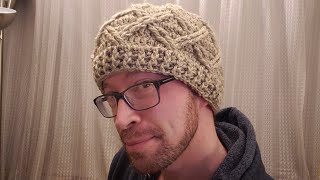 Part 3  Cabled Diamond Hat Crochet Tutorial [upl. by Notrem801]