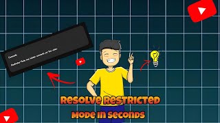 Resolve Restricted Mode Hidden Comment Problem 2024  restrictedmode t tech knowledge techtips [upl. by Kesley202]