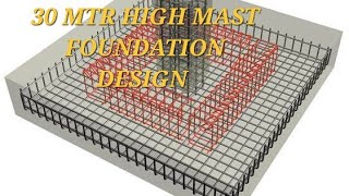 30 Mtr High mast foundation design HIGH MAST GURU [upl. by Gigi]