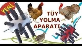 TAVUK amp HİNDİ amp BILDIRCIN amp KEKLİK TÜY YOLMA APARATI [upl. by Lilias489]