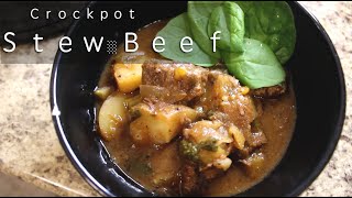 How to Make Stew Beef the Easy Way  Crockpot Recipe [upl. by Esme]