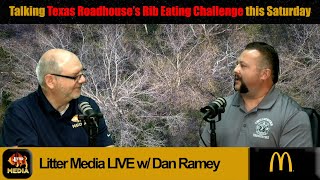 LitterMediaLIVE Special Edition for October 8th Texas Roadhouses Rib Eating Challenge [upl. by Ahseat815]