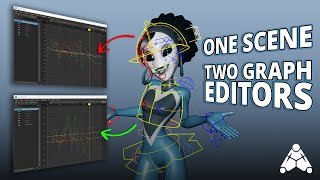 Have two graph editors open for different controls in Maya [upl. by Noryahs94]