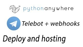 Telegram bot with webhooks  PyTelegramBotAPITelebot  PythonAnywhere [upl. by Assilac]