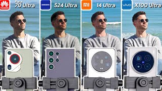 Huawei Pura 70 Ultra vs Samsung S24 Ultra vs Xiaomi 14 Ultra vs Vivo X100 Ultra Camera Comparison [upl. by Aicirtac603]