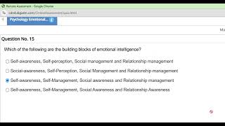 DU SOL Psychology Emotional Intelligence semester 3 assessment [upl. by Innus]