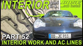 Porsche 911 996 Restoration  Interior Work AC Lines amp Suspension  Part 52 [upl. by Alyhs]