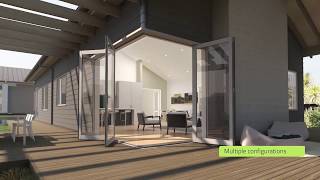 Altus Window Systems  Foldback® Bifold doors  Corner opening [upl. by Eidnahs]