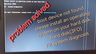 how to fix boot device not found install an operating system on hard diskhard disk3FOF2 error [upl. by Esylle]