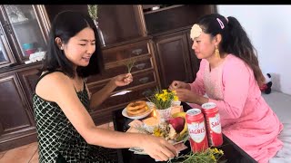 Hamilae Esari Manayo Dashain😂 Sabina lai mero aashirbaad😁Migsanglama vlogsfriendsfamily💝 [upl. by Cranford219]