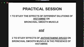 Activity Of Histamine And Antihistamine On Bronchial Smooth Muscles  Pharmacology Lab [upl. by Asiek]